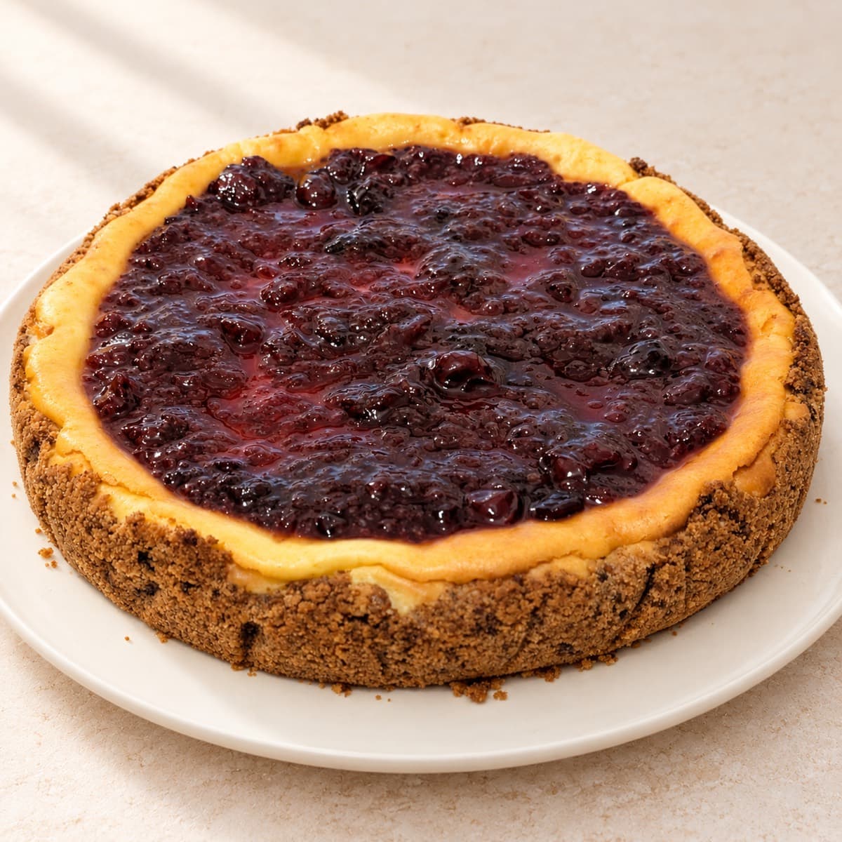 Cheesecake cu fructe de pădure, fotografia 1 din 2