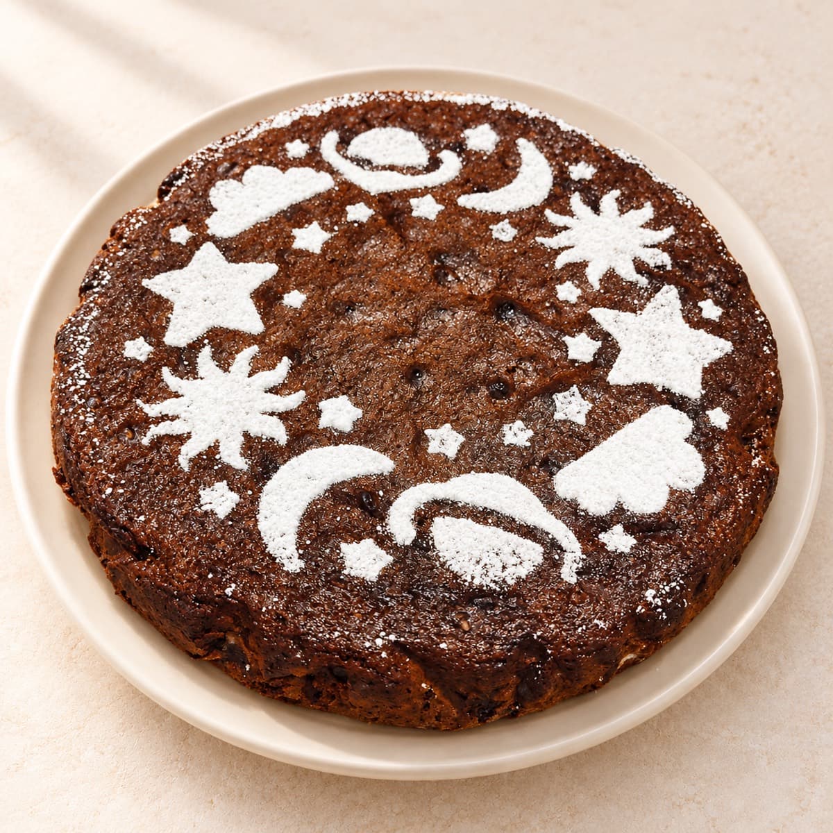 Torta di zucchero stellata