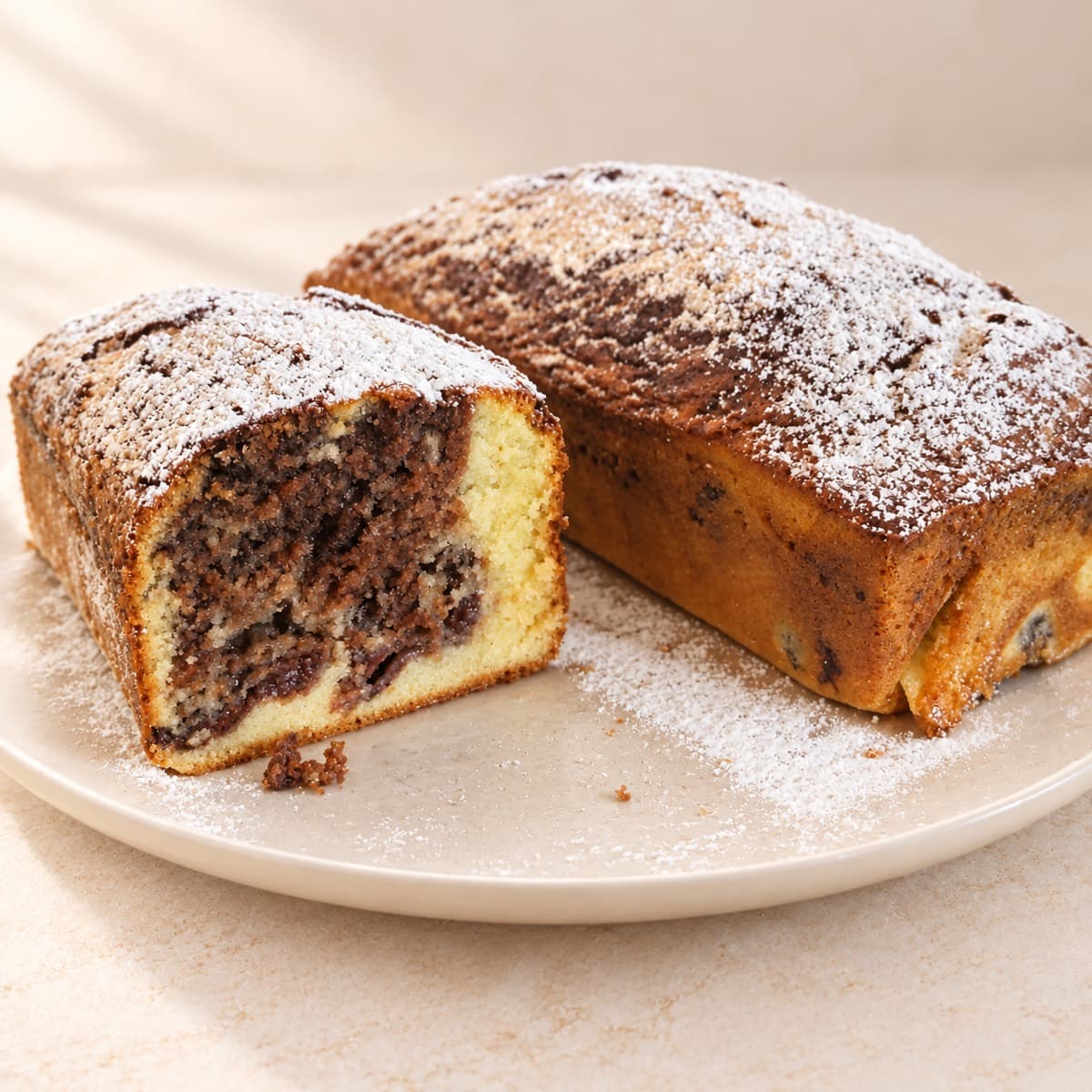 Plumcake marmorizzato allo zucchero, foto 1 di 2