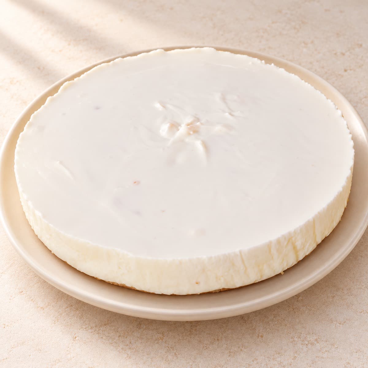 Cheesecake bianca come una nuvola